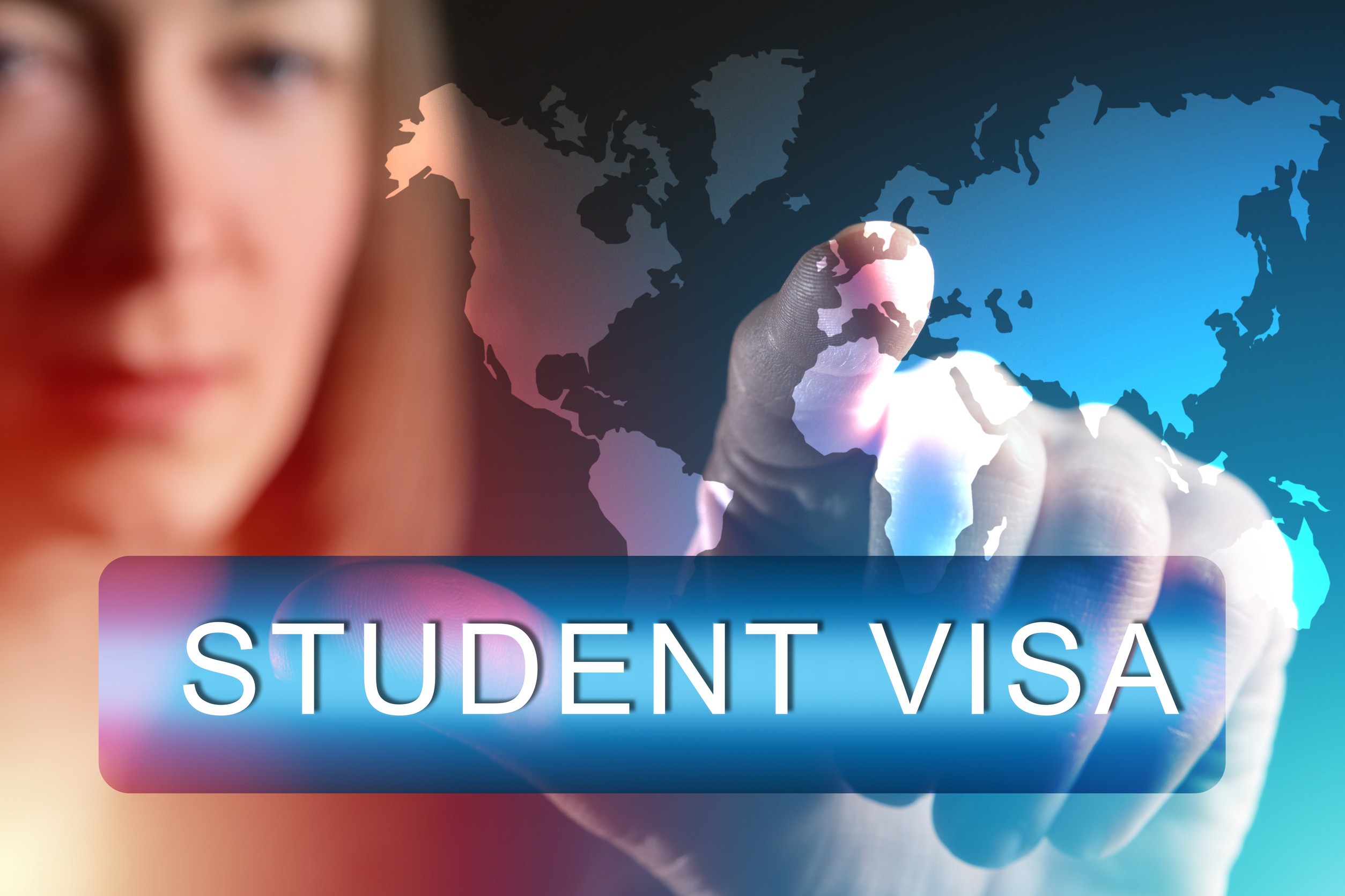 Registration of student visas the concept is studying abroad student iza for study abroad